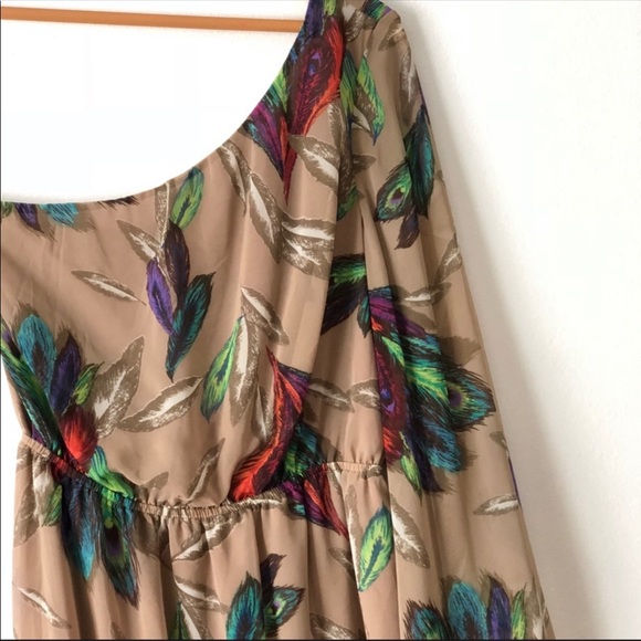 Peacock One shoulder Dress - Picture 3 of 3